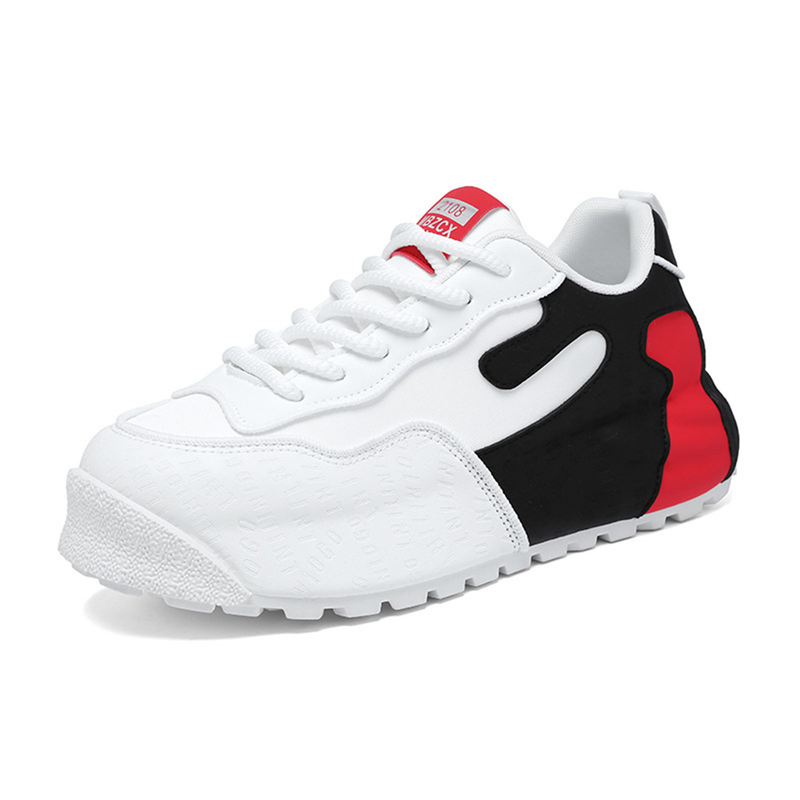 2026 Fashion Sneakers Jogging Shoes Youth Men Artificial PU Splicing Low Top Lace-Up Breathable Thick Sole Insole Wear-Resistant Running Shoes 39-48_voghion.com