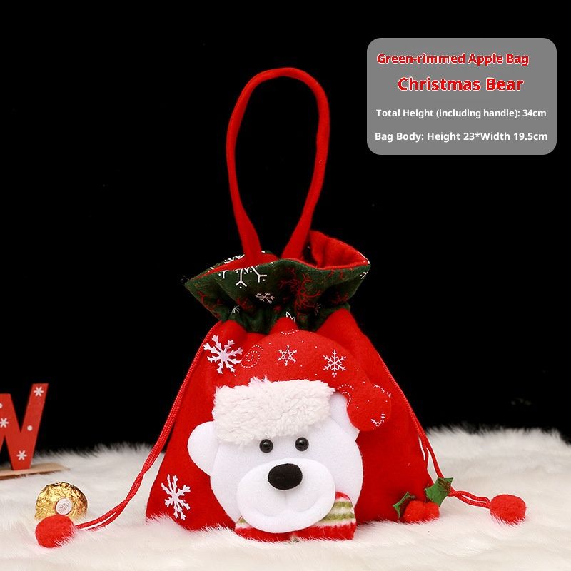 Sacs cadeaux festifs pour Noël - Motifs mignons Père Noël, bonhomme de neige, rennes et ours - Sacs cadeaux pour bonbons, friandises et décorations_voghion.com
