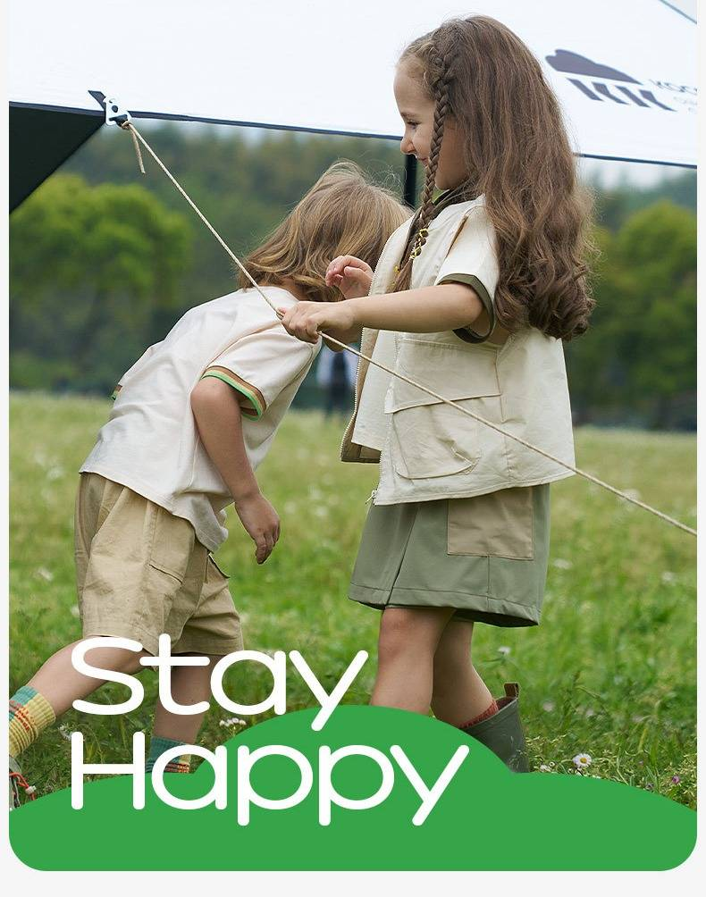 KK Tree Heavy-Duty Camping Canopy Tent – 4x3m Windproof & Waterproof Sun Shelter, UV50+ Black Vinyl Coated Awning For Outdoor Adventures_voghion.com