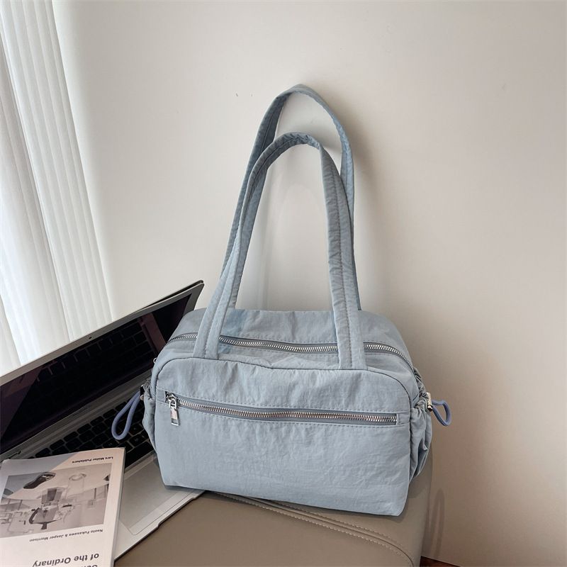 Lightweight Large Capacity Commuting Tote For Women, Stylish Single Shoulder Canvas Student Luggage Bag, Storage Bag_voghion.com