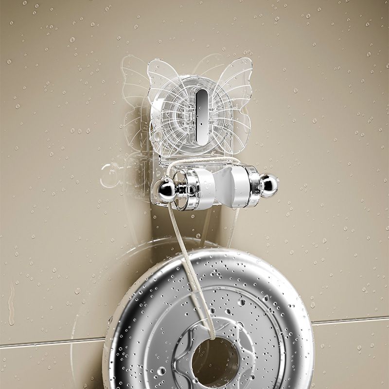 Bathroom Shower Bracket Non-punching Suction Cup Storage Rack Base Toilet Nozzle Fixing Seat_voghion.com