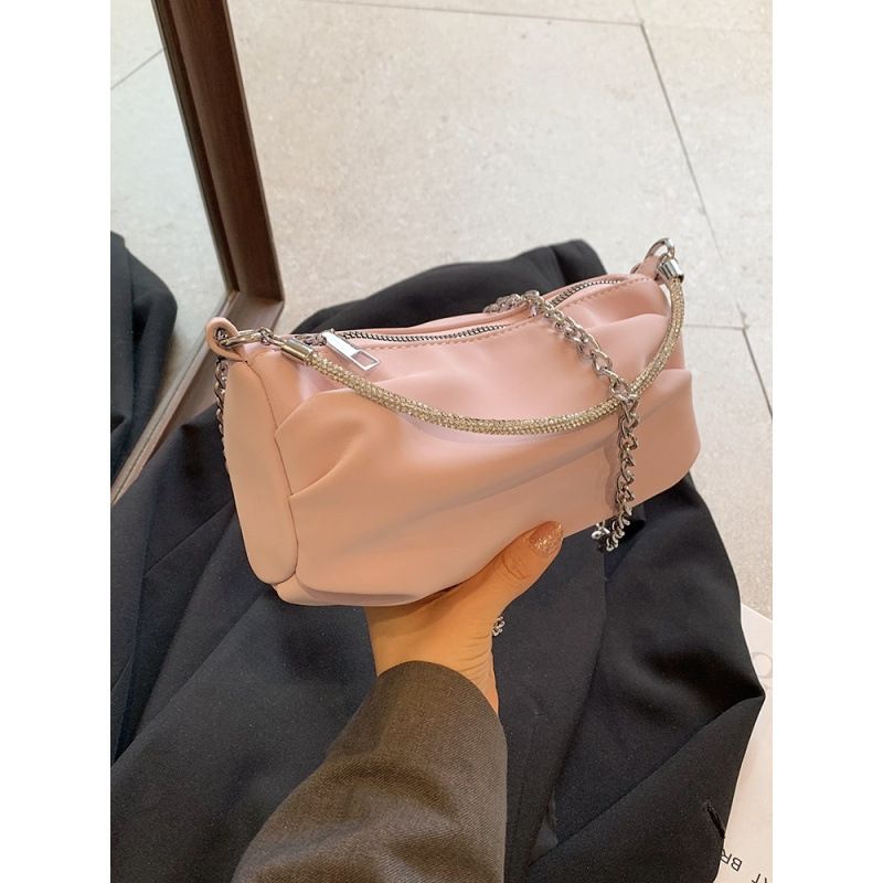 g Pleated Tote Bag Cushion-Shaped Bag_voghion.com