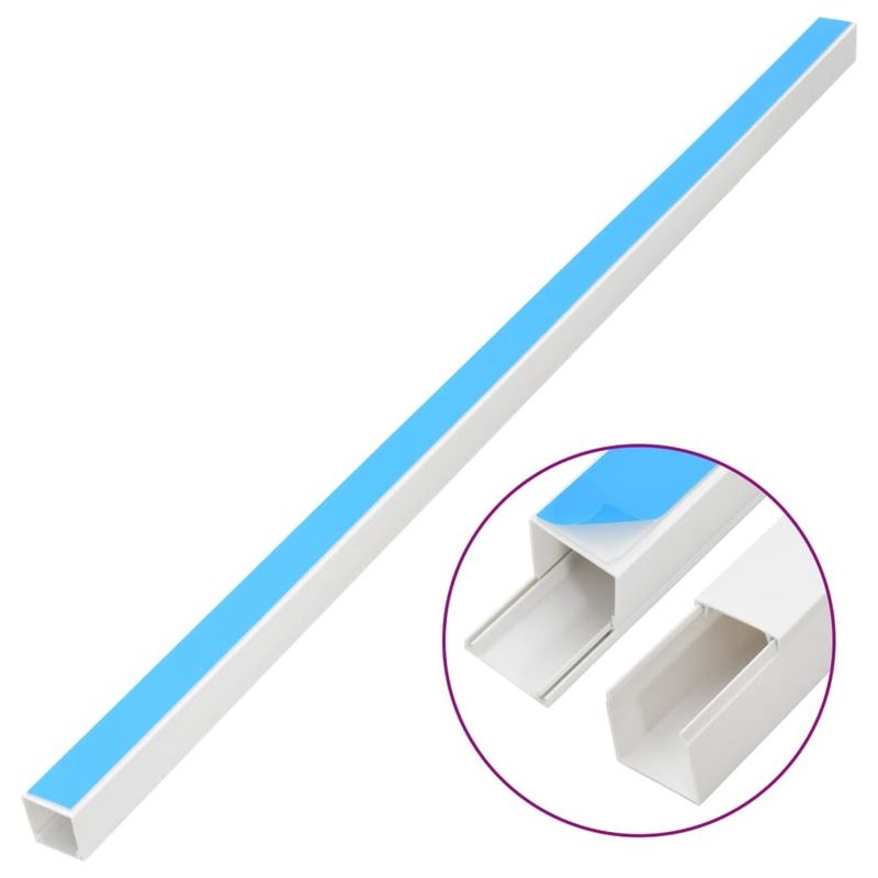 Cable Trunking Self-Adhesive 1.2"x0.6" 98.4' PVC_voghion.com