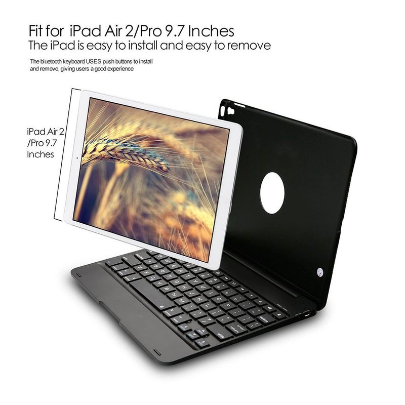 Étui pliable ultrafin Farfi pour clavier sans fil compatible Bluetooth pour tablette iPad Pro 9,7 pouces_voghion.com