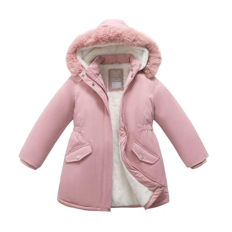 Giacca in cotone per bambine 2025 Nuovo ed elegante abbigliamento invernale per bambini Cappotto a tre strati di media lunghezza per bambine Caldo invernale per bambini_voghion.com