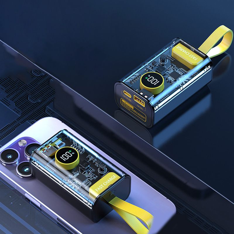 Chargeur de batterie 21700, refroidissement DIY, boîtier transparent, PD 22,5 W, charge rapide, batterie polymère, batterie externe_voghion.com