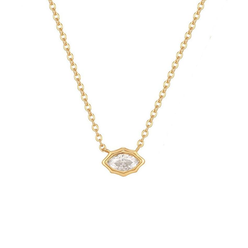 Vintage Geometric Pendant Necklace Elegant Layered Y-Chain With Crystal Accents, Dainty Gold/Silver Statement Jewelry For Daily Wear & Special _voghion.com