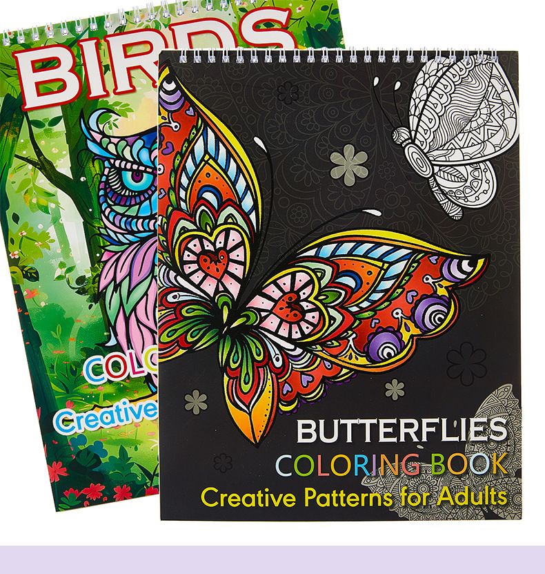 Libro da colorare per bambini, creativo, fai da te, farfalla, carta A4, libro da colorare per adulti, decompressione_voghion.com