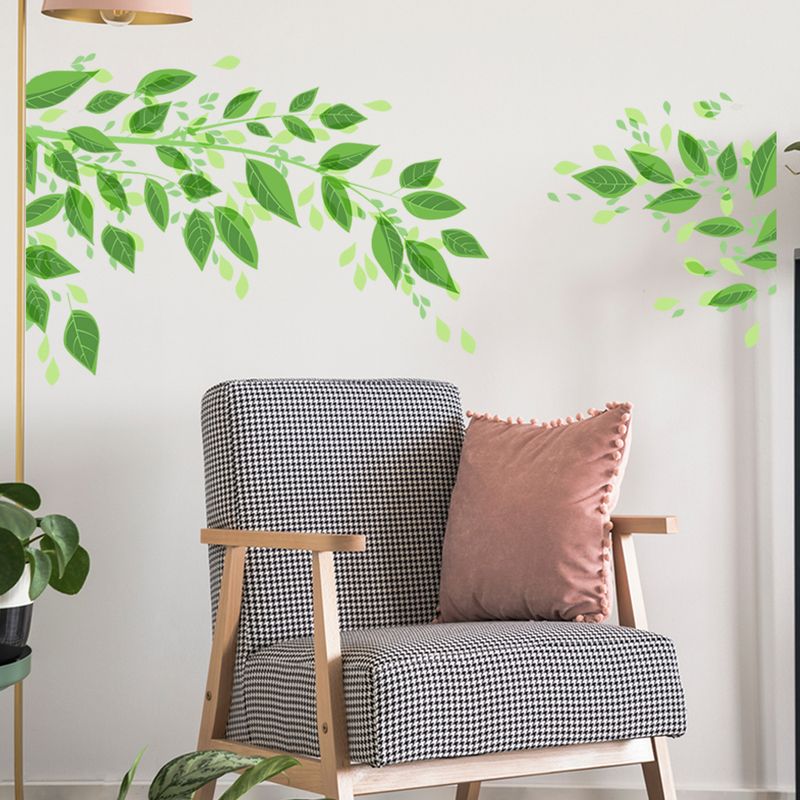 Nordic stil green leaf home selbst-adhesive papier N1755 wohnzimmer schlafzimmer PVC dekorative wand aufkleber_voghion.com