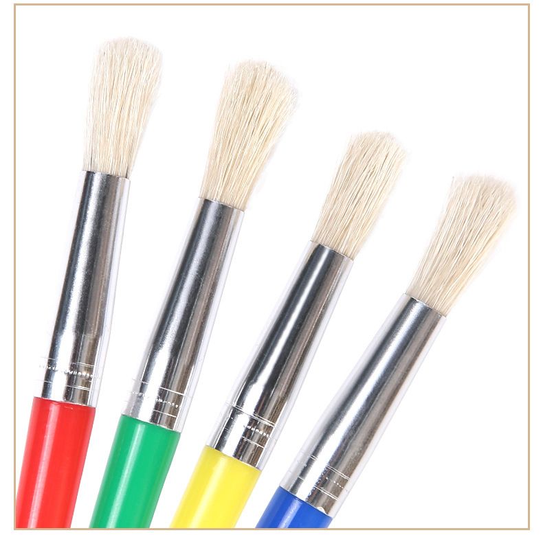Pinceau transfrontalier pour enfants, stylo graffiti DIY, 4 têtes rondes, poils de porc, peinture à l'huile, acrylique, gouache, stylo aquarelle, fabricants en gros_voghion.com