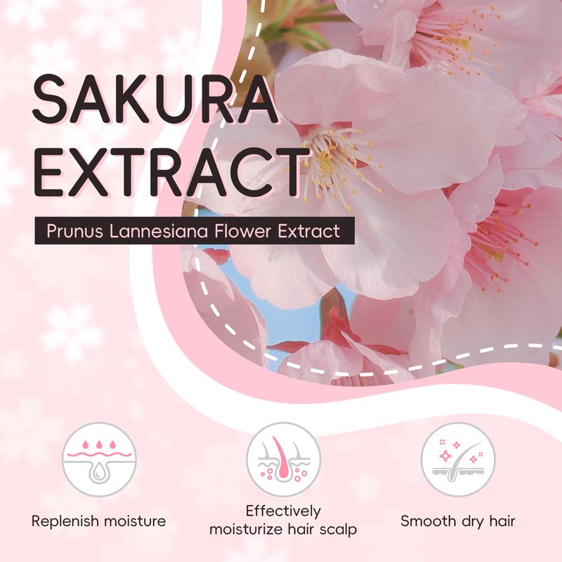 LAIKOU Sakura Shampoo 400ml Grote Fles Reinigt, Verzacht, Houdt Langdurig en Laat Geur Achter_voghion.com