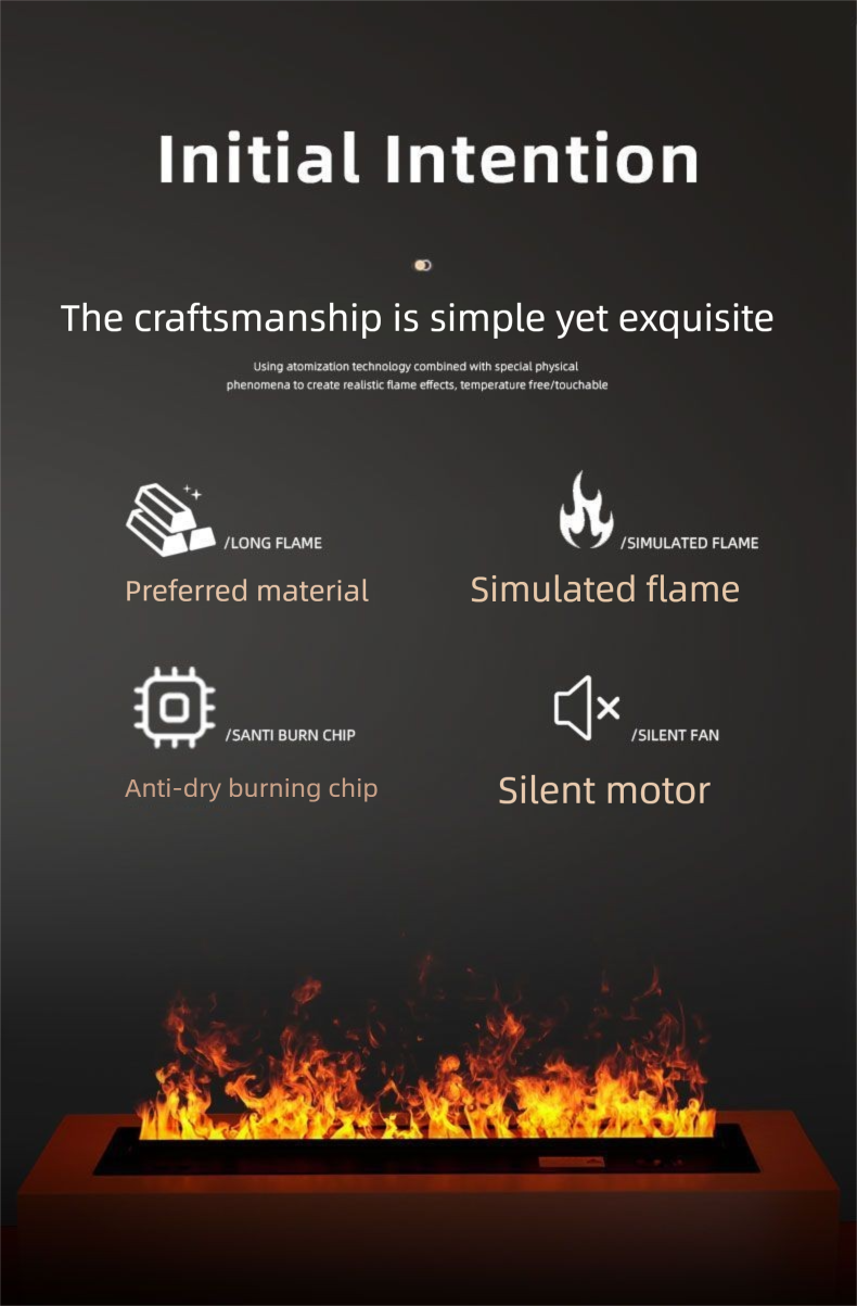 Home 3D Atomized European Style Embedded Electronic Fireplace Simulated Flame Internet Celebrity TV Decorative Cabinet_voghion.com