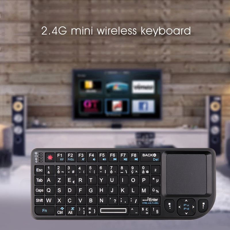 Backlit English Russian 2.4G Air Mouse Remote With TouchPad For Android TV Box PC Mini Wireless Keyboard_voghion.com