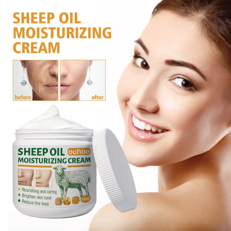 Schapen Moisturizing Cream zachte, vochtige, verstevigende Moisturizer hydraterende, hydraterende huidvergrendeling water om rimpels te verminderen_voghion.com