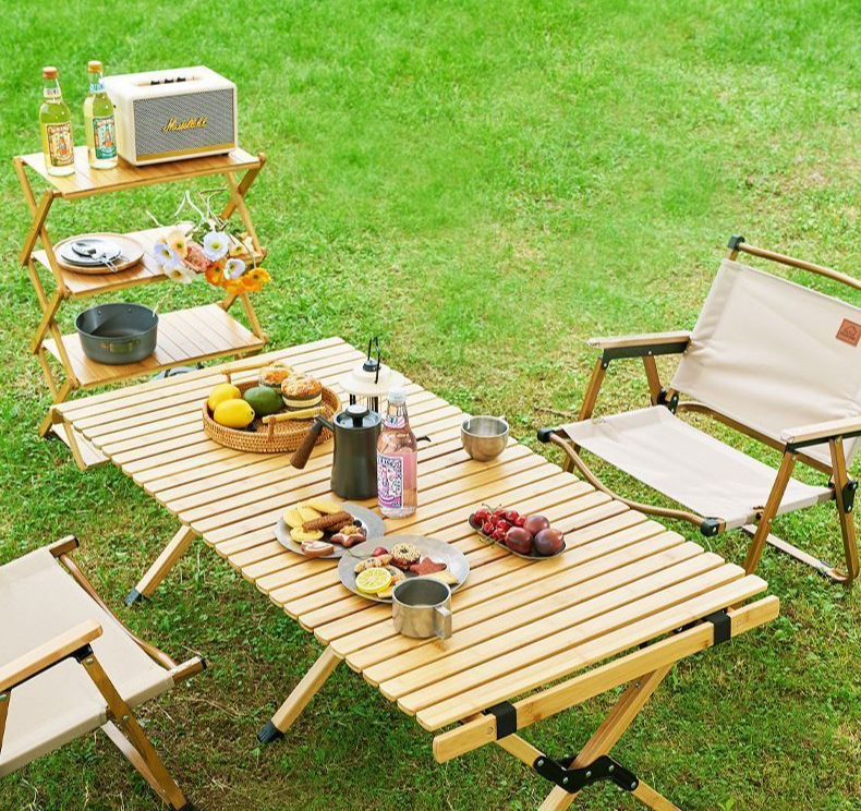 Outdoor Storage Folding Table Portable Multifunctional Multi-layer Organizer For Camping Special Tableware Rack_voghion.com