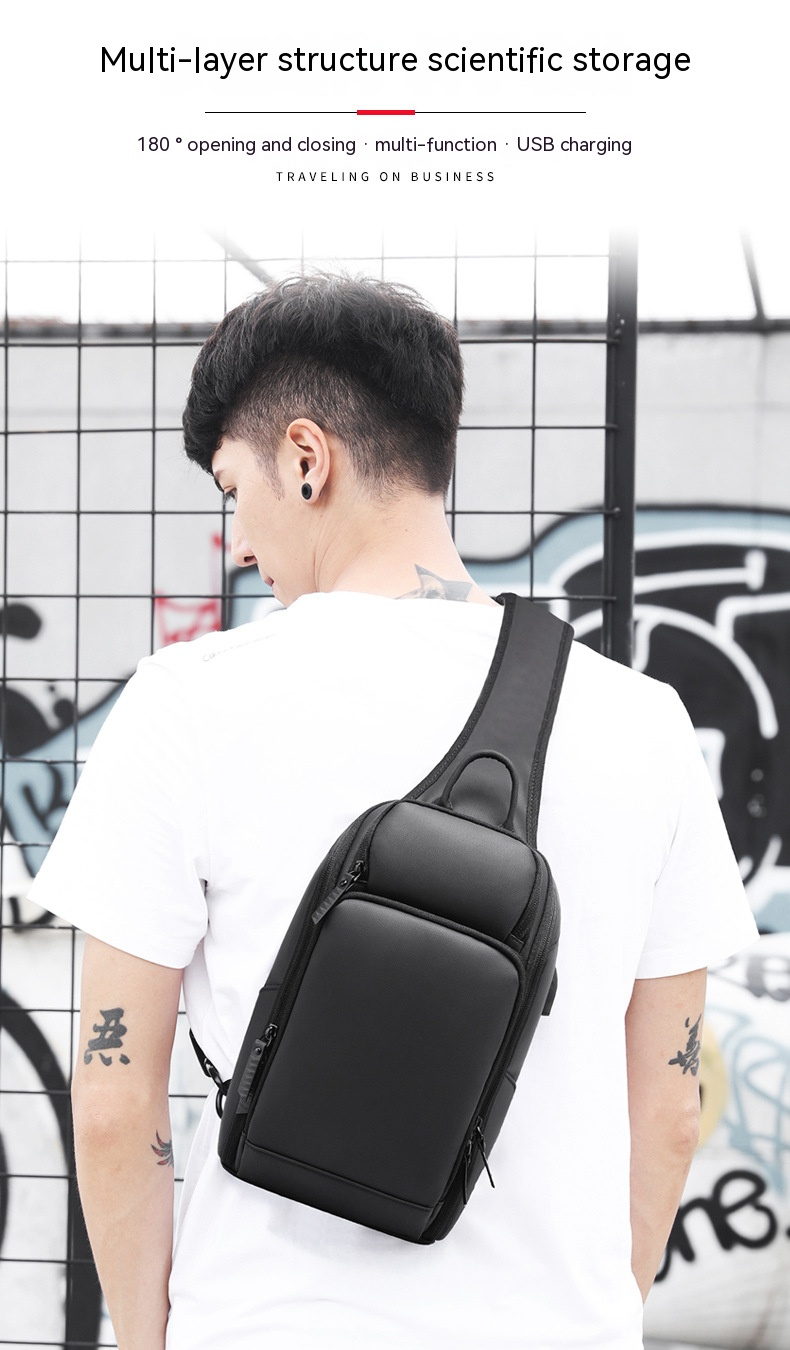 Τσάντα στήθους, ανδρική πολυλειτουργική επιχείρηση, αθλητικά, ταξίδια, χιαστί τσάντα με έναν ώμο_voghion.com