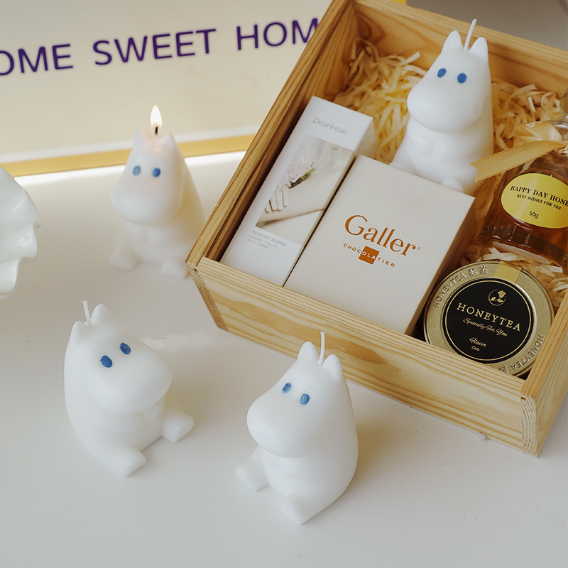 Muming kaars Instagram schattig huisdecoratie handheld cadeau vakantie verjaardagscadeau sojawas handgemaakte aromatherapie kaars_voghion.com
