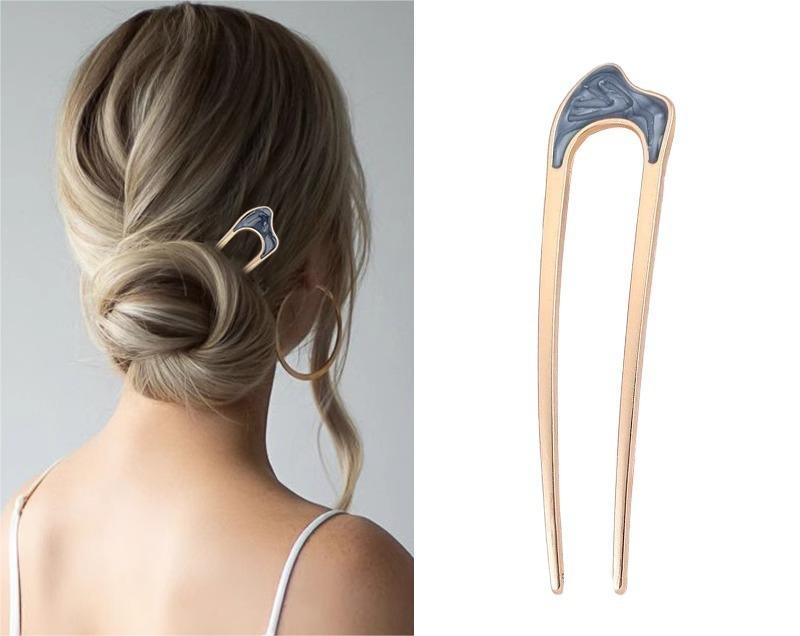 Einfache Haarspangen in U-Form, Haarnadeln für Frauen und Mädchen, Haarstäbe, Haarstyling-Zubehör für Bräute, goldfarbene Haarnadeln aus Metall, Haarspangen_voghion.com