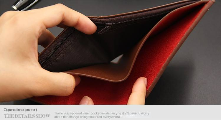 Men's Stylish Short Wallet - Multifunctional Casual Iron Edge Card Holder & Coin Pouch - Perfect for Everyday Use_voghion.com