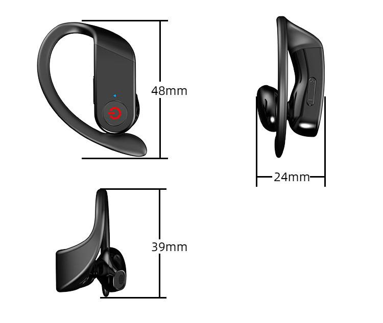 Wireless bluetooth headset tws new earbud type sports running bluetooth headset game music business ear clip type hanging ear type_voghion.com