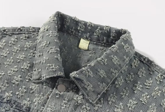 Herretøj Nyt amerikansk denim jakkesæt til mænds alsidige forårs- og efterårsjakke jacquard afslappet trend reversskjorte med brede ben_voghion.com