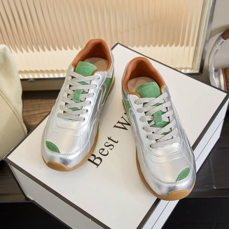 Mingliu Nuove scarpe da ginnastica in pelle De 2025 primavera retrò scarpe sportive basse scarpe casual abbinate da donna abbinate al colore scarpe Forrest Gump_voghion.com