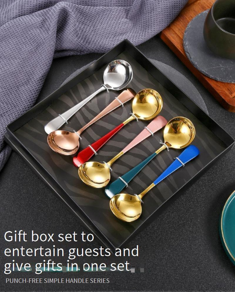 304 Stainless Steel Round Spoon - Multi-Purpose Kitchen Utensil For Desserts Watermelon & Bird's Nest (Creative Design Home Essential)_voghion.com