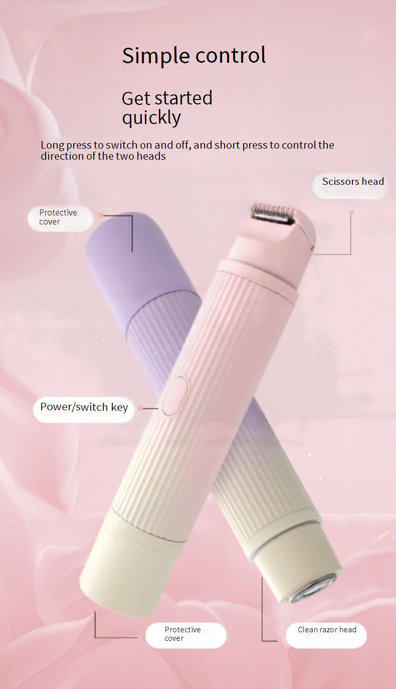 Epilierer-Haarentfernungsgerät für Frauen, Doppelkopfrasierer, Privater Schamhaarschneider, Elektrorasierer, Haarentfernungsgerät für Männer und Frauen_voghion.com