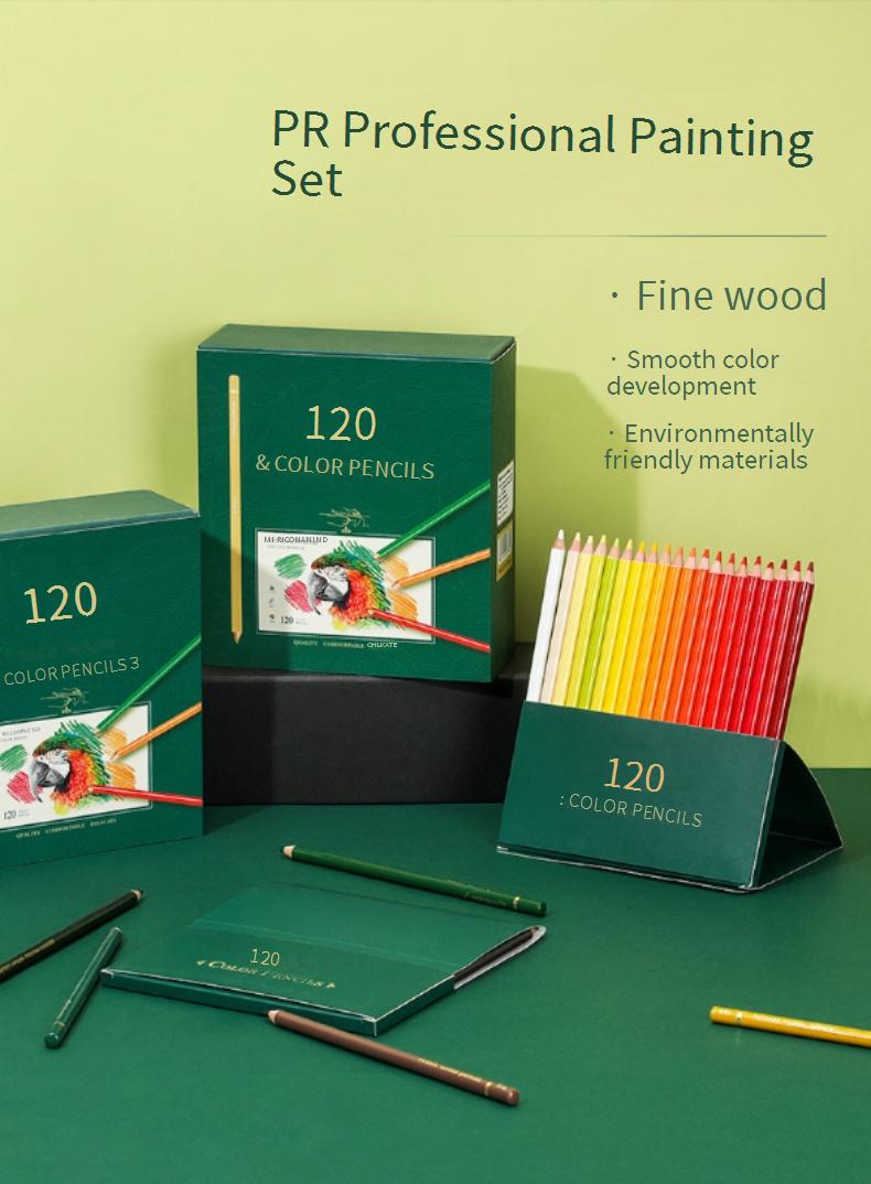 Professionelles 120-Farben-Buntstifte-Set auf Ölbasis – Hochwertige Zeichenstifte in Künstlerqualität mit Geschenkbox, ideal zum Skizzieren, Schattieren und Ausmalen_voghion.com