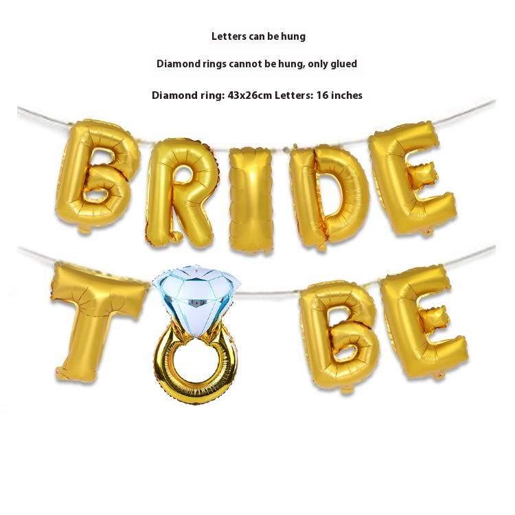 Rose Gold Foil Alphabet Balloons Set - 16 Inch "Bride To Be" & "Miss To Mrs" Wedding Decorations, Bridal Shower, Bachelorette Party, Photo Backdrop_voghion.com