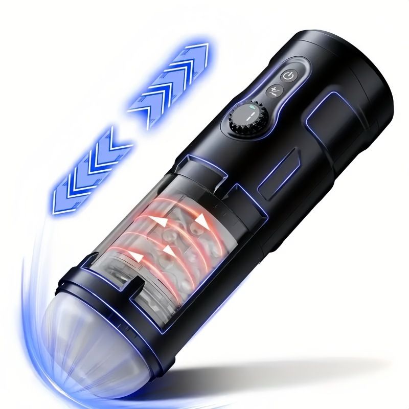 Nieuwe vliegtuigbeker met traploos instelbare snelheid, telescopisch roterend oefenapparaat voor mannelijke penis, stemmasturberend seksspeeltje voor volwassenen_voghion.com