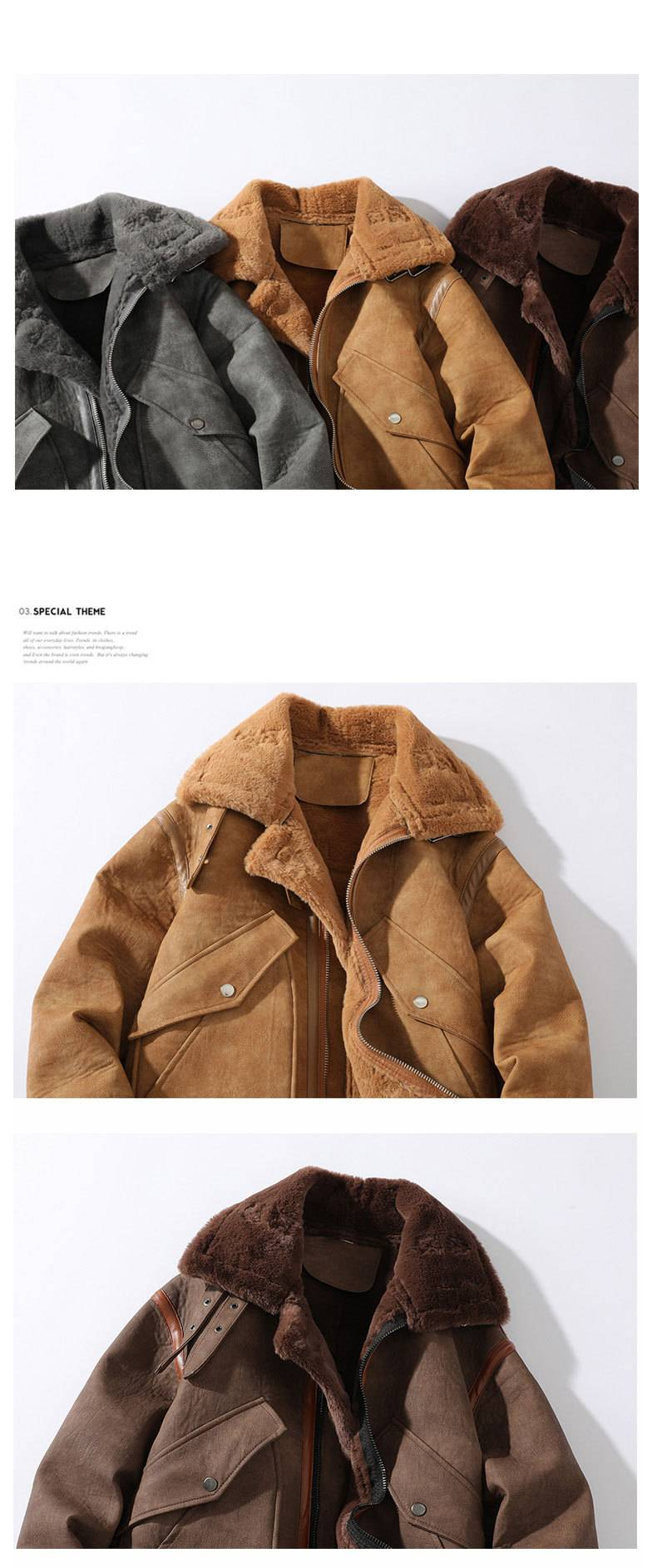 Men's Fashionable PU Leather Jacket With Fleece Lining, Warm Winter Coat For Casual Wear, Plus Size Available (PY744)_voghion.com