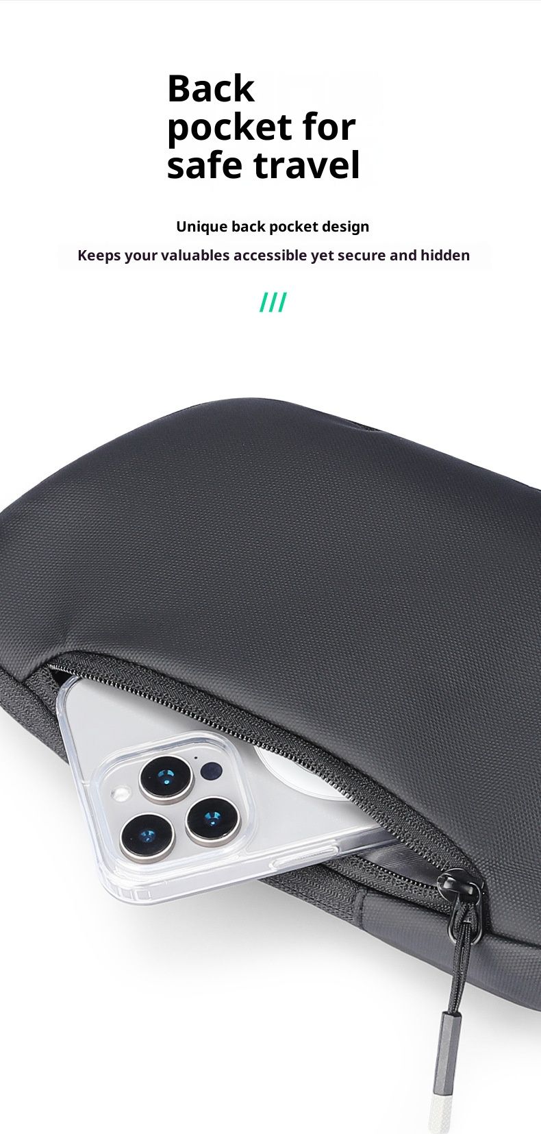 Borsa a tracolla leggera e minimalista da uomo - Tessuto Oxford resistente, borsa a tracolla casual urbana per gli oggetti essenziali di tutti i giorni, piccola borsa a tracolla, marsupio_voghion.com