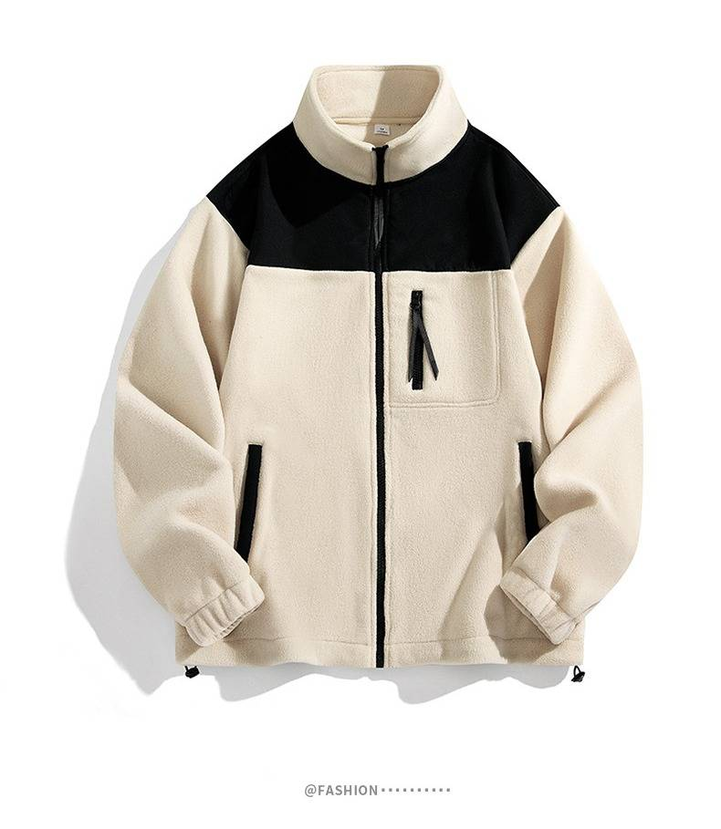 Thermal Fleece Jacket – Unisex Winter Coat With Fleece Lining, Trendy Couple Style For Outdoor & Casual Wear_voghion.com