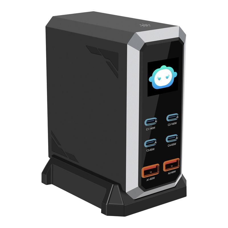 Gan 240W Dual-Port PD USB-C Wall Charger QC3.0 65W 140W 100W USB Power Adapters For IPhone Samsung HTC LG EU US UK Plug_voghion.com