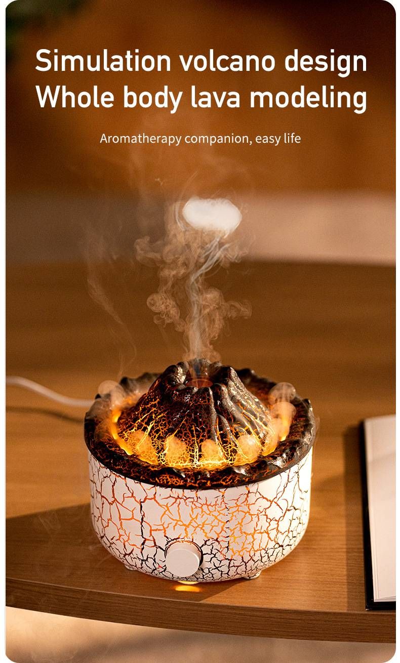 Flame & Jellyfish Aroma Diffuser – Ultrasonic Cool Mist Humidifier With 8H Timer, Sleep Aid & 36dB Quiet Operation For Bedroom/Office_voghion.com