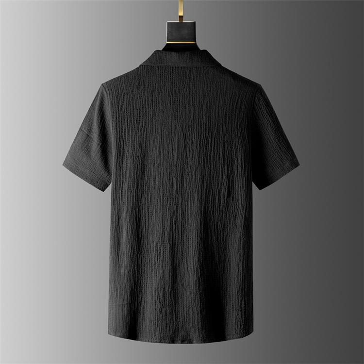 Ropa para hombre, camiseta de seda de hielo, traje deportivo informal de verano de alta gama de manga corta para hombre, camiseta de media manga con cuello en V y pantalón, traje de dos piezas_voghion.com