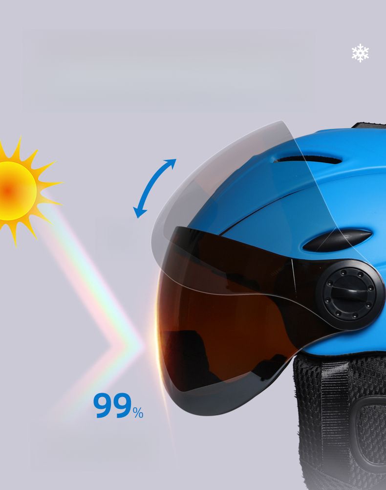 moon MIPS With Goggles Integrated Molded Unisex Protective Ski Helmet_voghion.com