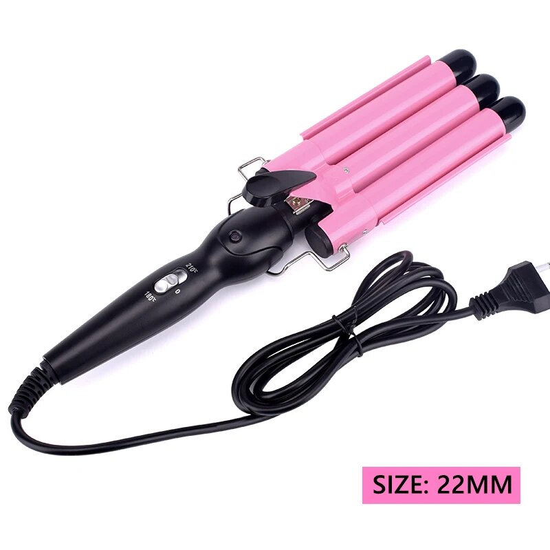 Professionell Keramik Trippelfat Curler Iron Wave Waver Styling Tools Hårstylervägg_voghion.com