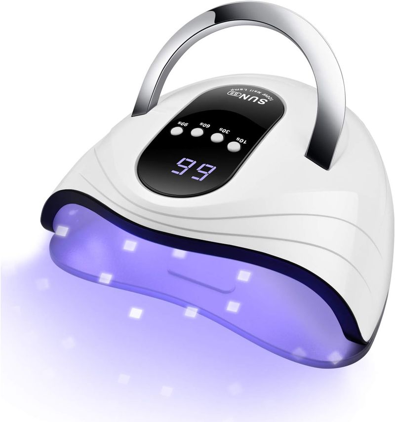 Lampada per unghie Sunrich UV 120W LED asciugatrice rapida adatta per lucidatura e polimerizzazione del gel con 4 timer Maniglia portatile Grande_voghion.com