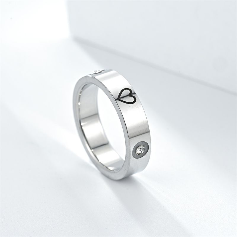 Women's Jewelry Fashion New Niche Personality Love Heart Diamond Couple Ring Pinky Ring_voghion.com