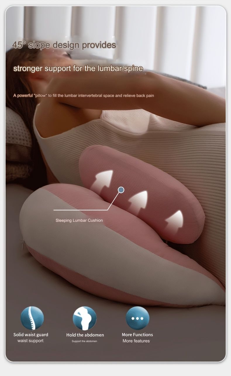 Adjustable U-Shaped Maternity Pillow - Medium Soft Polyester Fiber With Back, Lumbar & Belly Support - Multifunctional Pregnancy Sleeping Aid Cushion_voghion.com