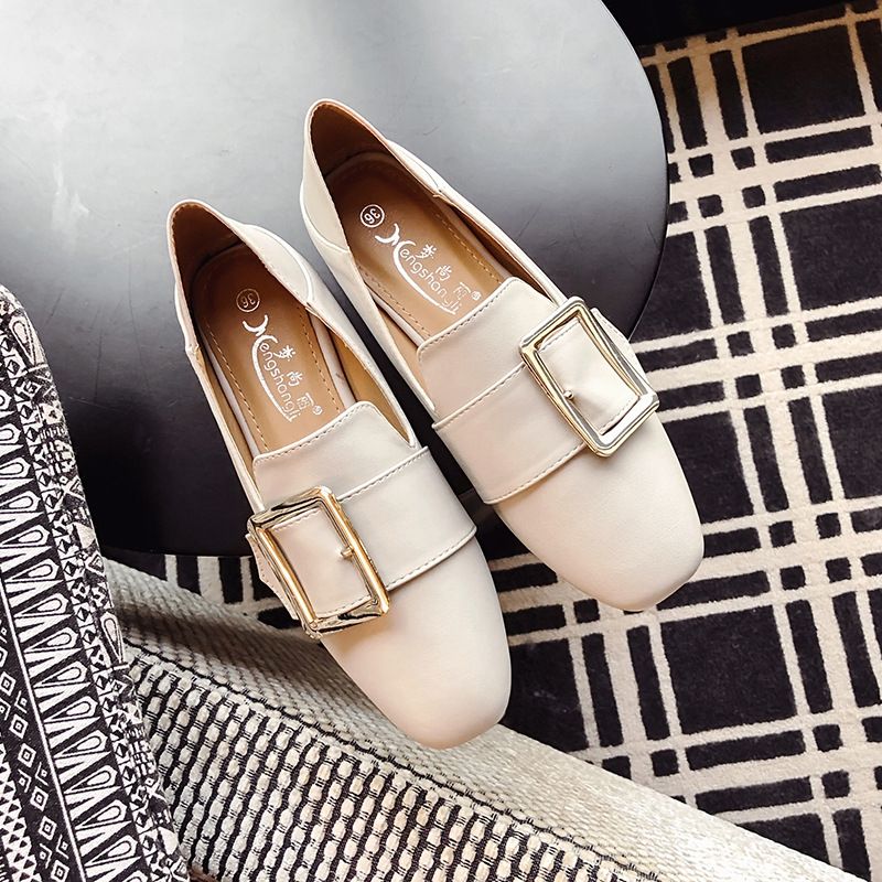 Single shoes women's new spring and summer small leather shoes one pedal women's shoes flat bottom versatile autumn_voghion.com