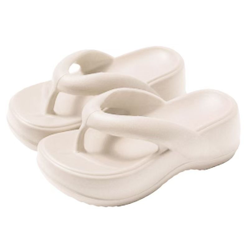 Women's Thick Soled Slippers For Spring Summer 2025, New Outdoor Fashion, Beach Beach, With A Feeling Of Stepping On_voghion.com