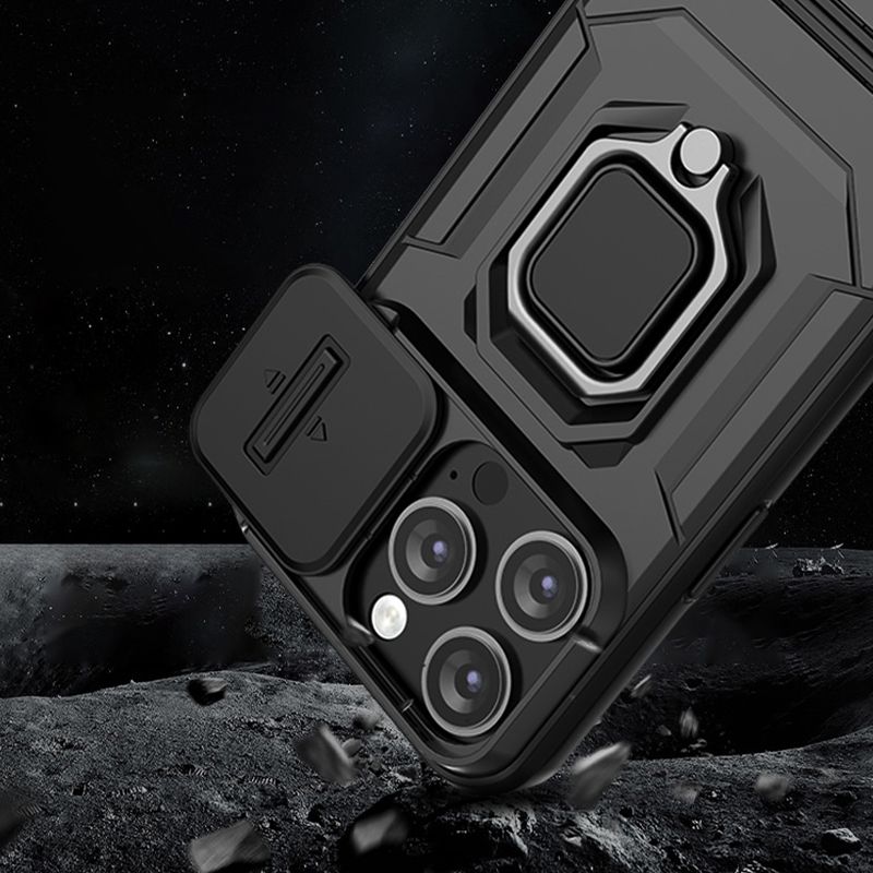 Für iPhone 13 14 15 Pro Max Plus Business Man Schiebekamera Schützen Sie den Ringhalter Standtelefonkastenabdeckung_voghion.com