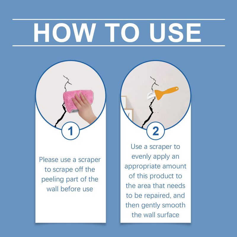 Wandreparaturpaste für den Haushalt, Wandschäden, Kratzer, Dellen, Risse, Nagellöcher, Reparatur von Wandreparaturpaste_voghion.com