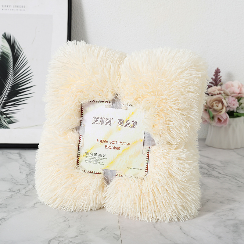 Four Seasons Blanket Long Plush Photography Blanket Children's Solid Color Nap Air Conditioning Sofa Blanket Blanket_voghion.com