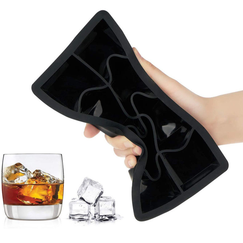 Aner Kichen Spezialitéit Tools Liewensmëttel Grad Black Ice Cube Schacht Fir Whisky Cocktailer Wiederverwendbar Sphär Äis Schimmel Mat Einfach Fräisetzung BPA Free Freezer Schacht_voghion.com