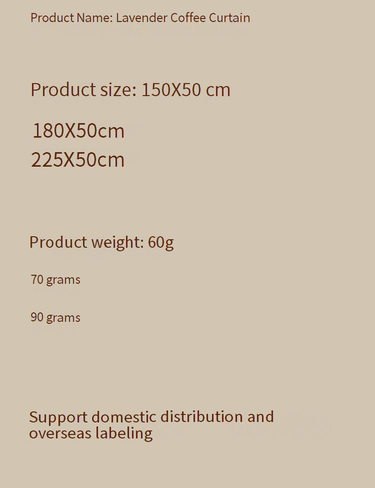 Set di tende con asta di tensione in poliestere - stampe con lavanda/cicala/farfalla/tazza di caffè, dimensioni da 50x150 cm a 140x100 cm, decorazione moderna e minimalista per finestre_voghion.com