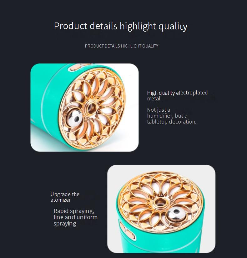 Diffusore e umidificatore per aromaterapia per auto con luce notturna a LED, deodorante per ambienti alimentato tramite USB per veicoli, elimina gli odori e migliora l'umore._voghion.com